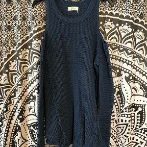 Cold shoulder sweater